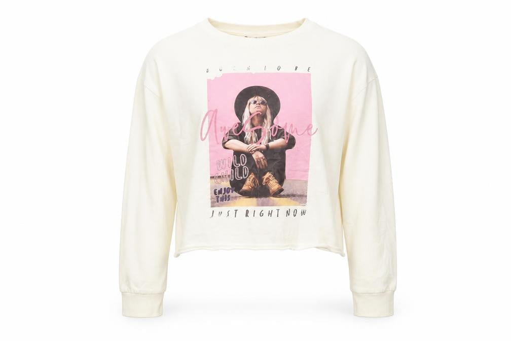 Destination Girls White   Pullover Sweatshirt Size 13-14 Years