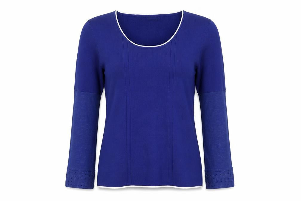 JUST ELEGANCE Womens Blue   Basic Blouse Size S