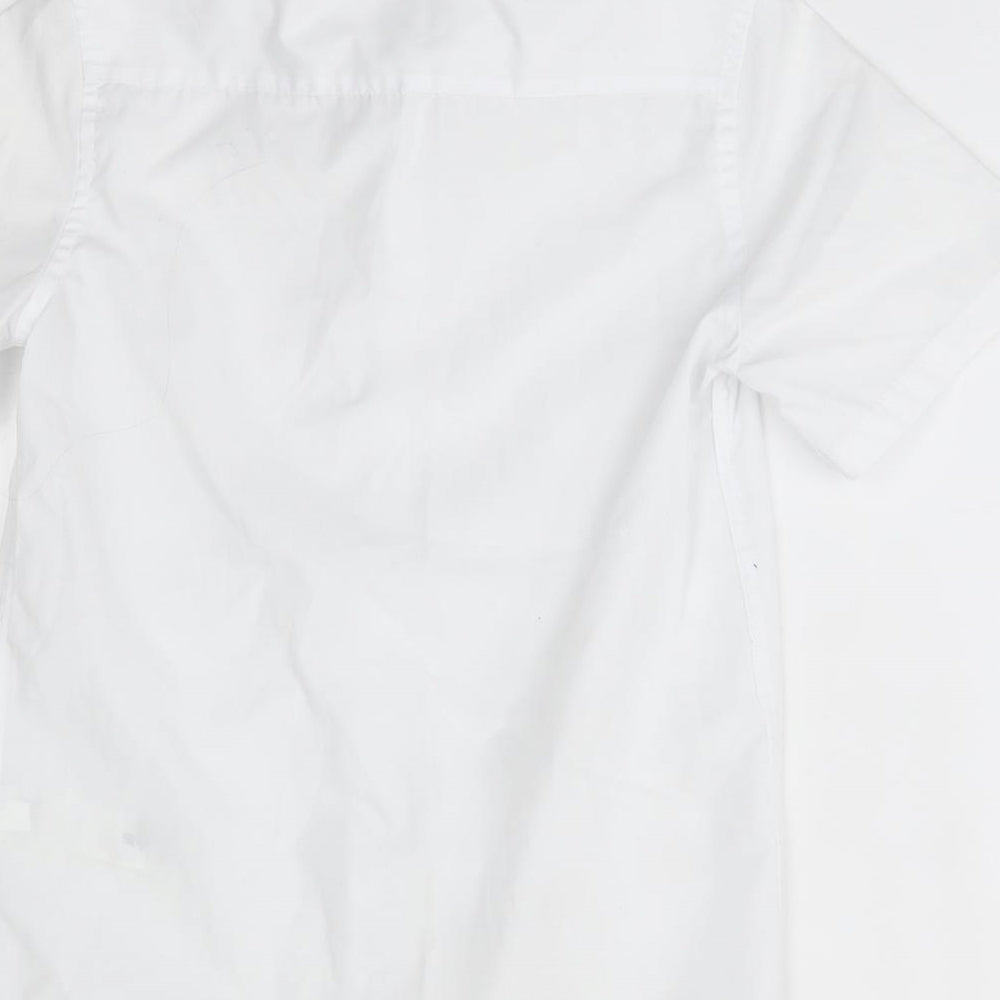 M&S Boys White   Basic Button-Up Size 8-9 Years