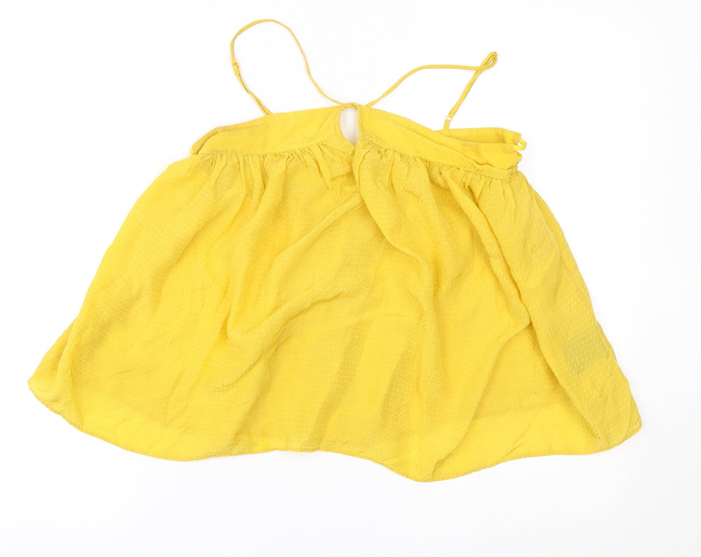 H&M Womens Yellow   Basic Blouse Size 6