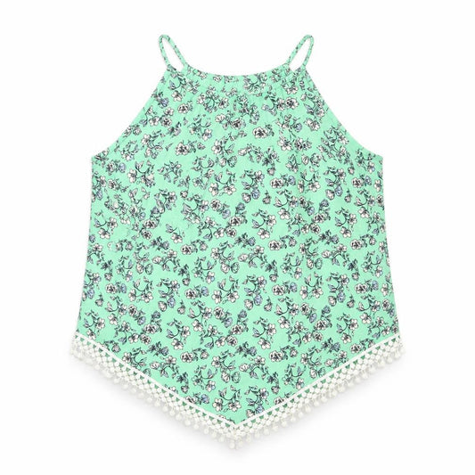 H&M Womens Green Floral  Camisole Blouse Size 6