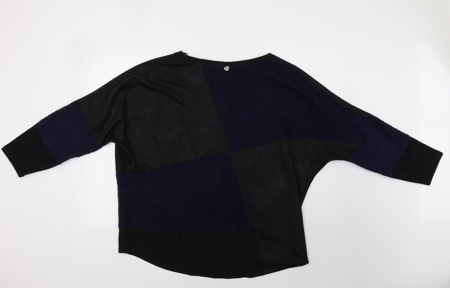 Mat Womens Blue Geometric  Pullover Jumper Size M