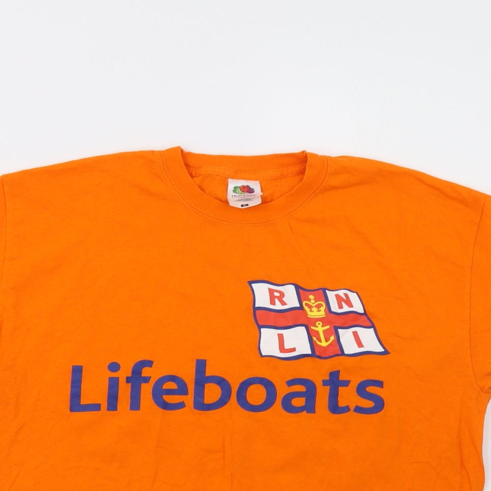 Fruit of the Loom Womens Orange   Basic T-Shirt Size M  - Lifeboats