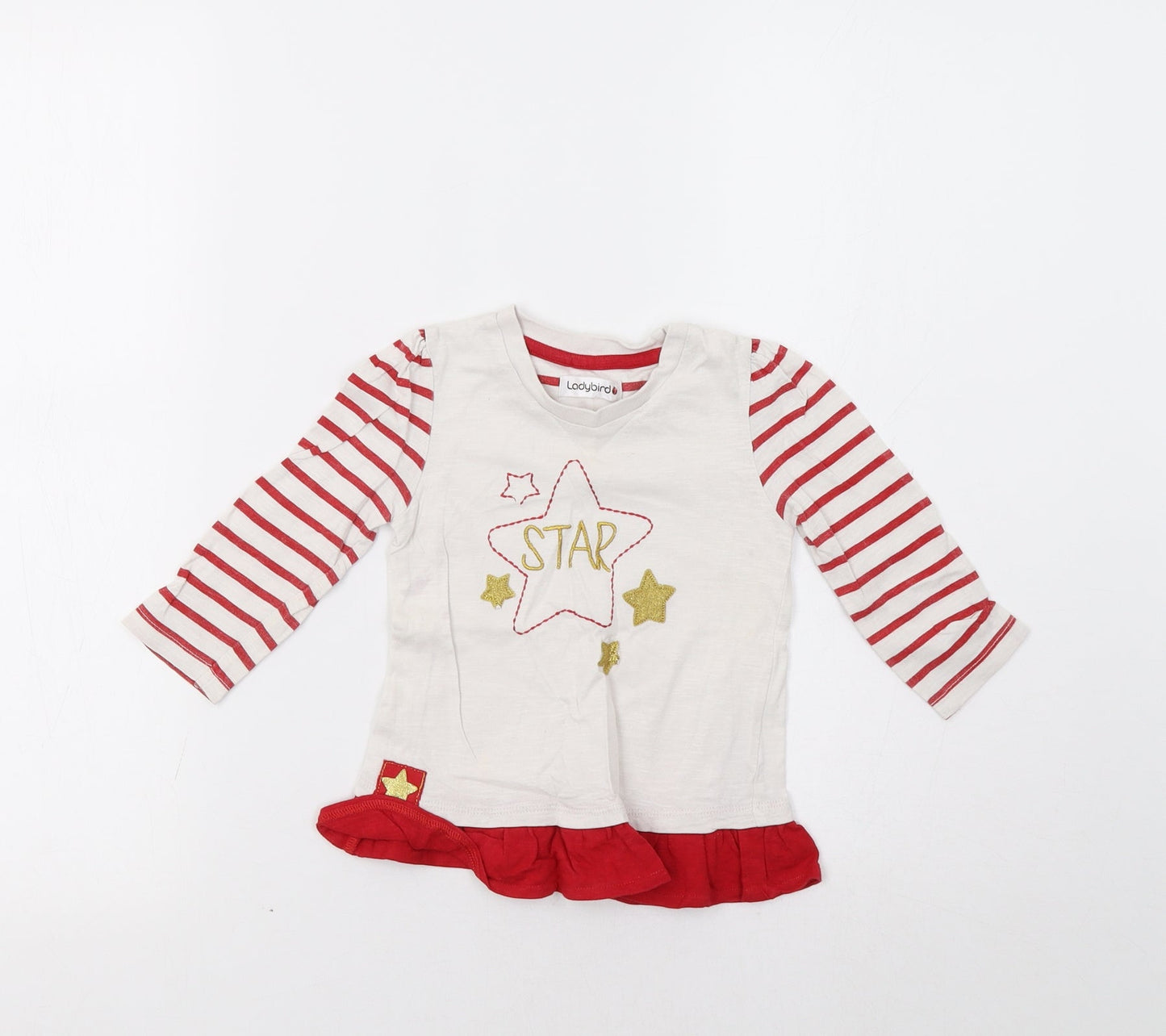 Ladybird Baby White Striped  Basic Blouse Size 12-18 Months