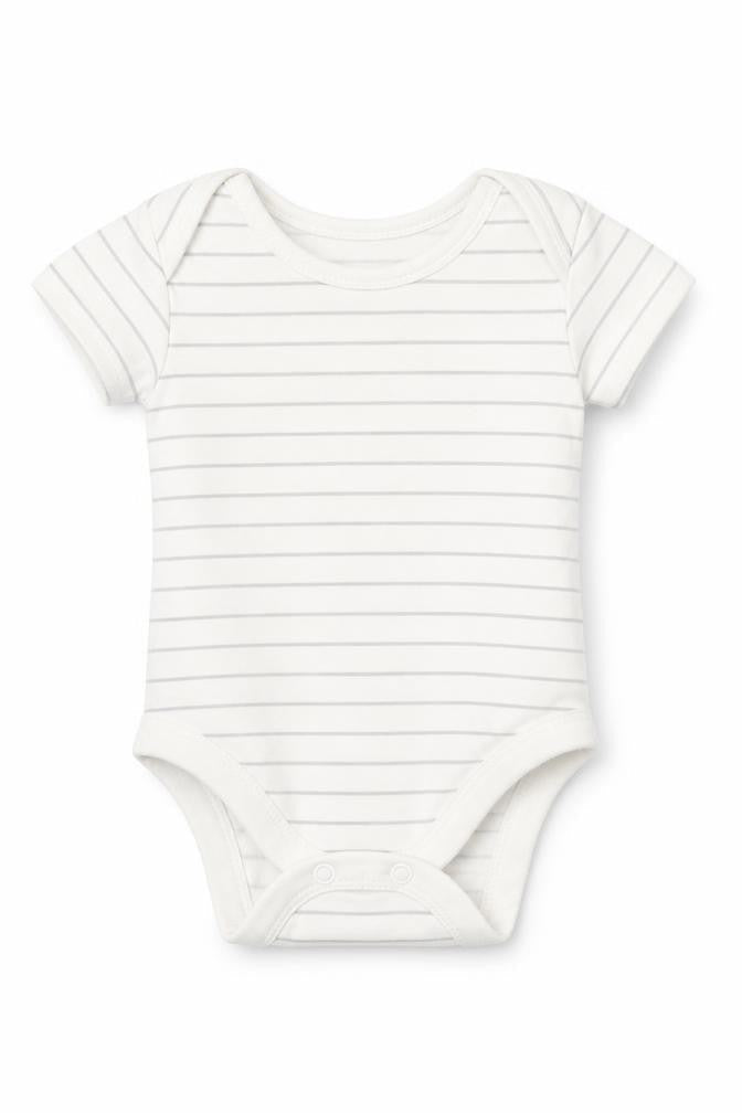 George Baby White Striped  Romper One-Piece Size 0-3 Months