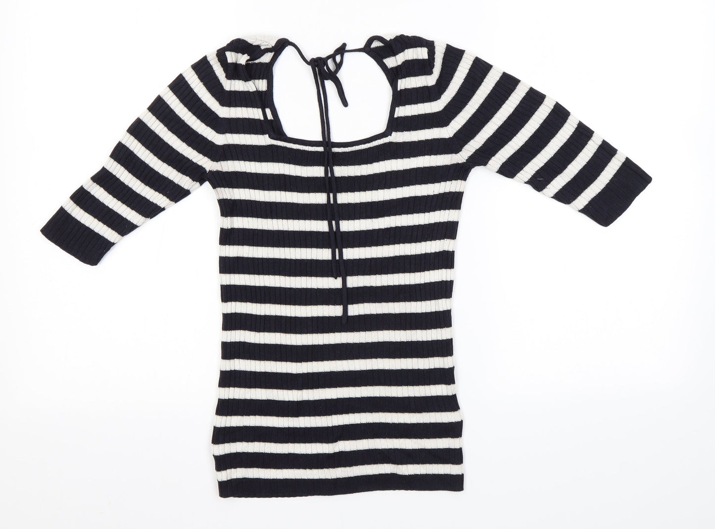 NEXT Womens Blue Striped  Basic Blouse Size 10