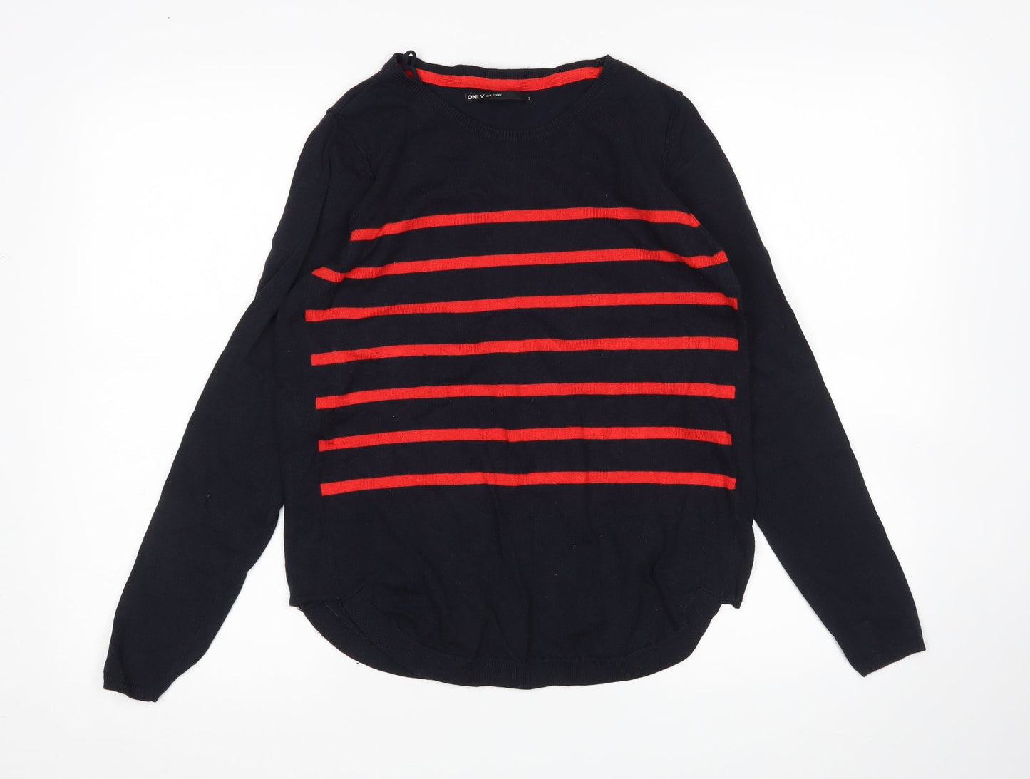 Only Womens Multicoloured Striped  Pullover Jumper Size S