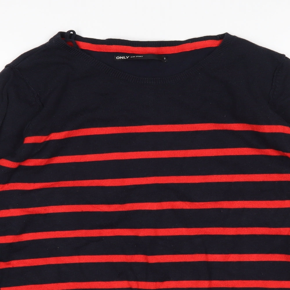 Only Womens Multicoloured Striped  Pullover Jumper Size S
