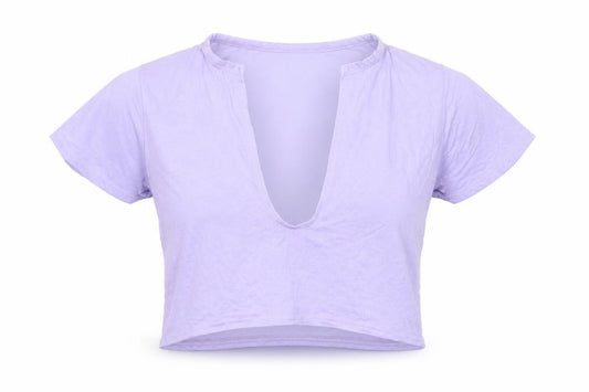PRETTYLITTLETHING Womens Purple   Cropped T-Shirt Size 8