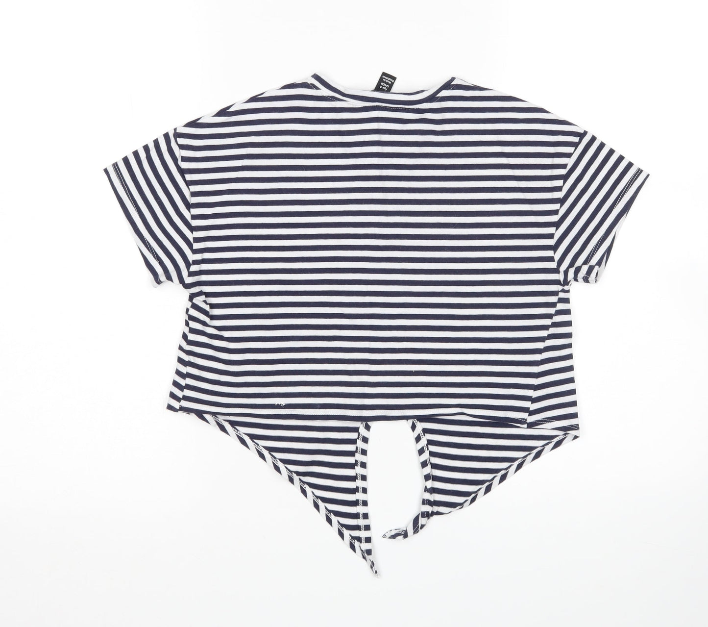 New Look Girls Multicoloured Striped  Basic T-Shirt Size 9 Years