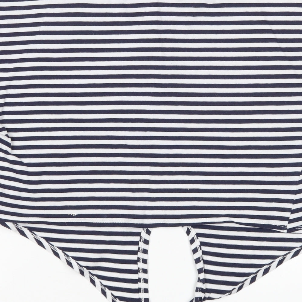 New Look Girls Multicoloured Striped  Basic T-Shirt Size 9 Years
