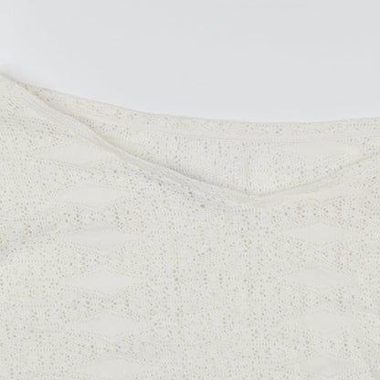 Marks & Spencer Womens White   Pullover Jumper Size 16
