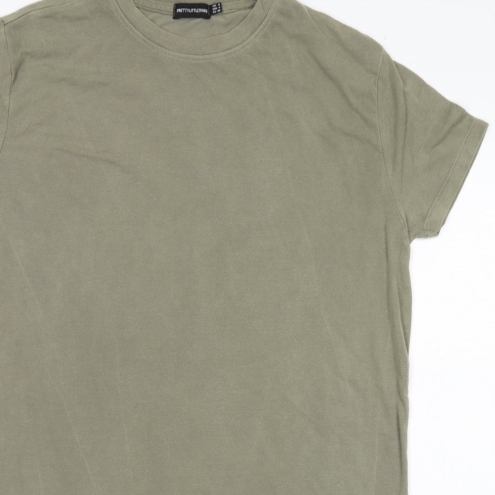 PRETTYLITTLETHING Womens Brown   Basic T-Shirt Size 8
