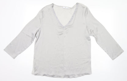 Mango Womens Silver   Basic Blouse Size L