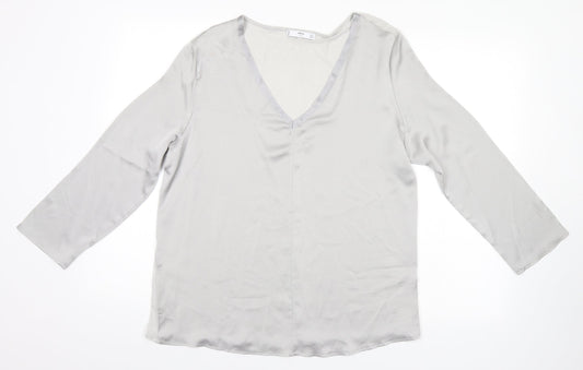 MNG Womens Silver   Basic Blouse Size L