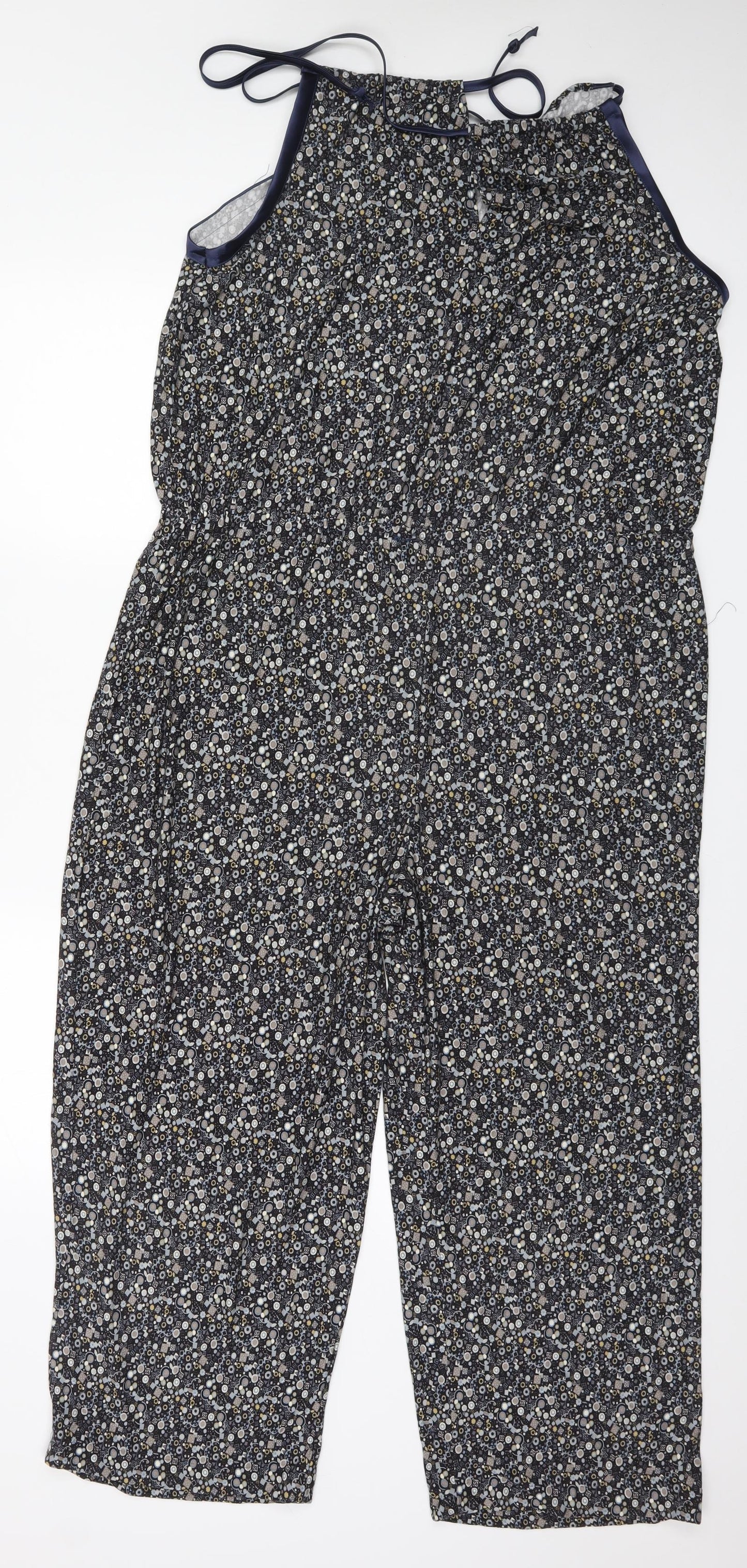 Preworn Womens Multicoloured Geometric  Jumpsuit One-Piece  L22 in