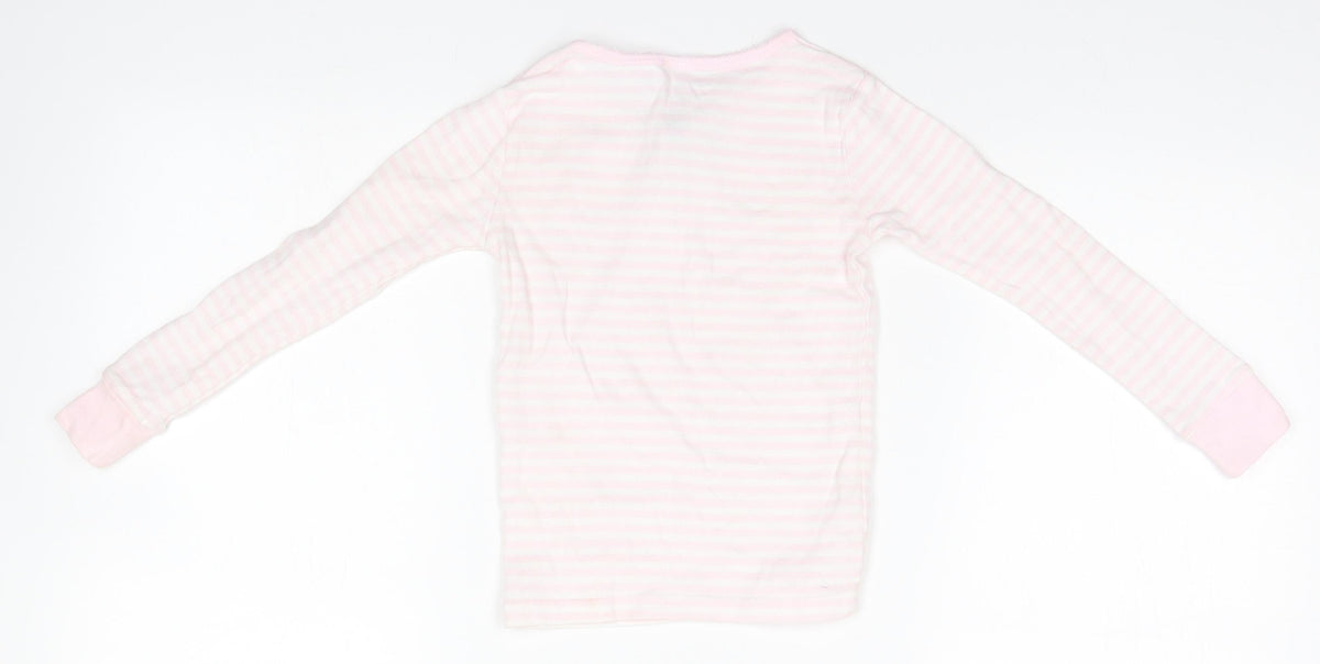 Carter's Girls White Striped  Basic T-Shirt Size 5 Years