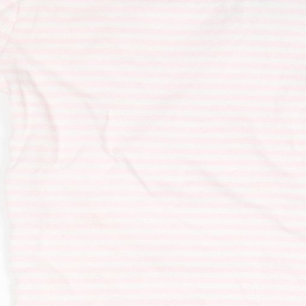 Carter's Girls White Striped  Basic T-Shirt Size 5 Years