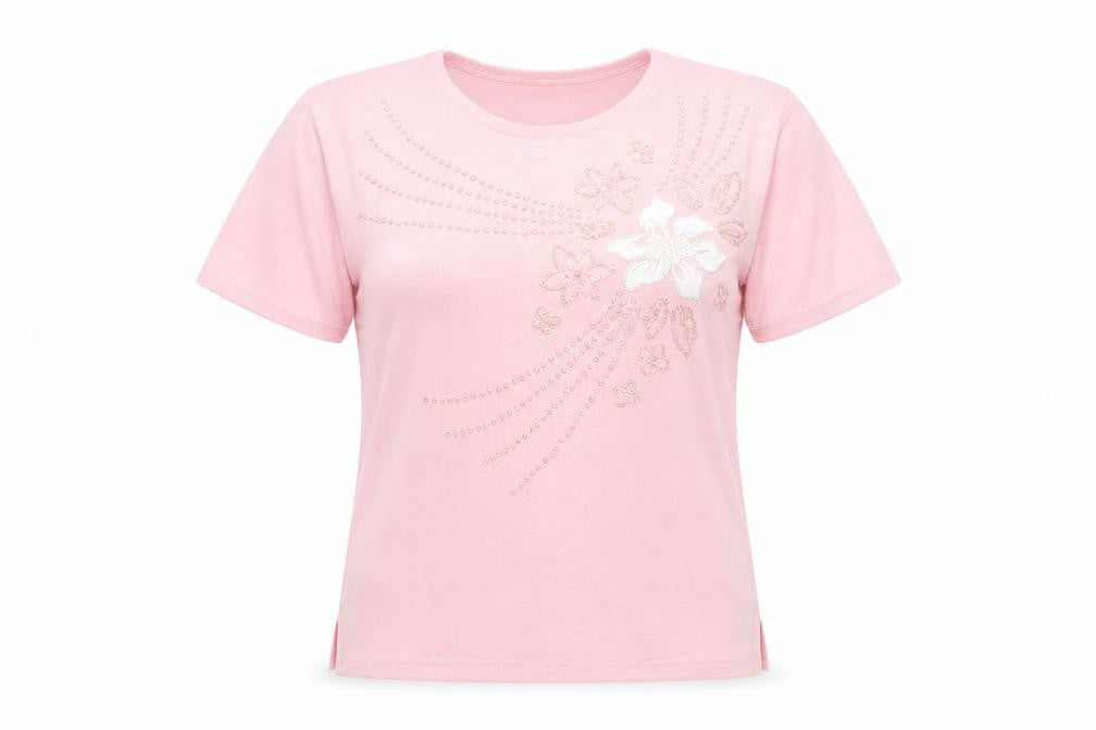 Pure & Natural Womens Pink   Basic T-Shirt Size 10