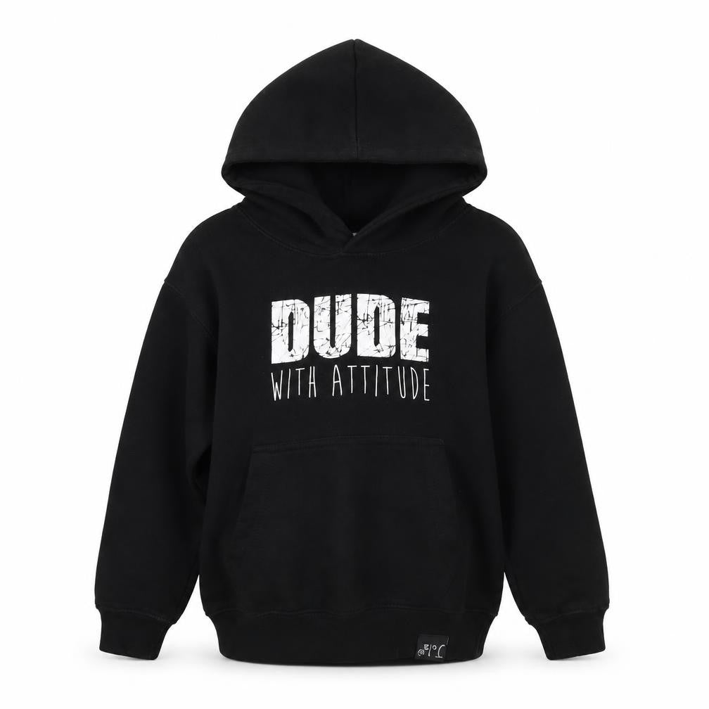 Preworn Boys Black   Pullover Hoodie Size S  - Dude with attitude