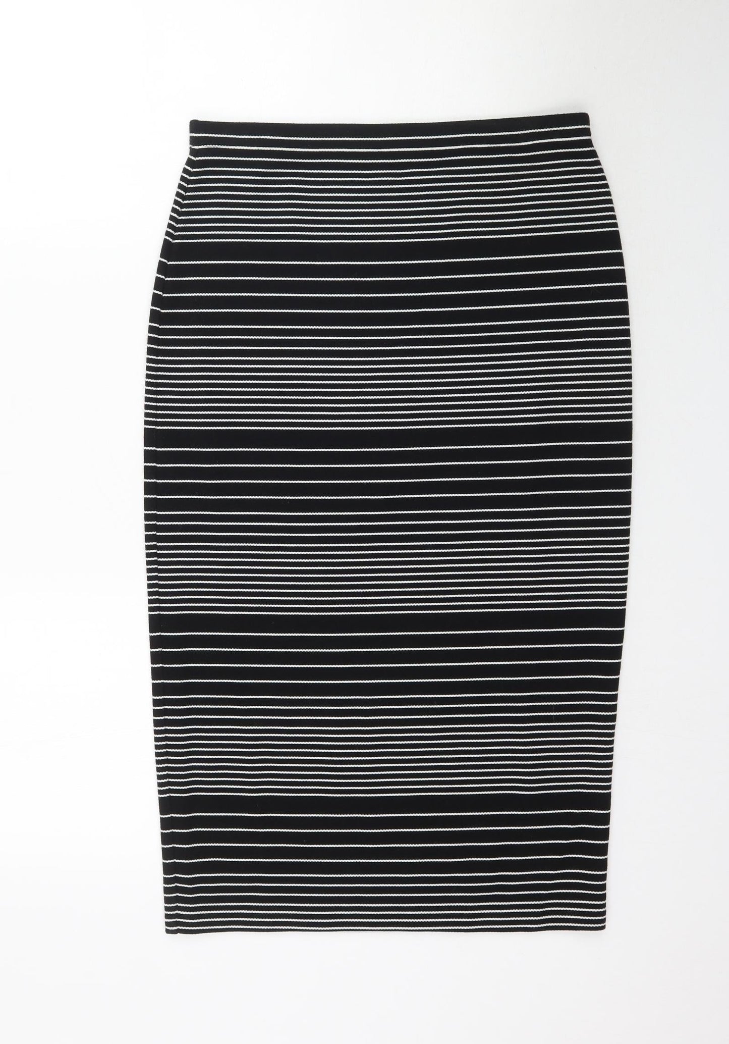 Max Studio Womens Black Striped  Straight & Pencil Skirt Size S