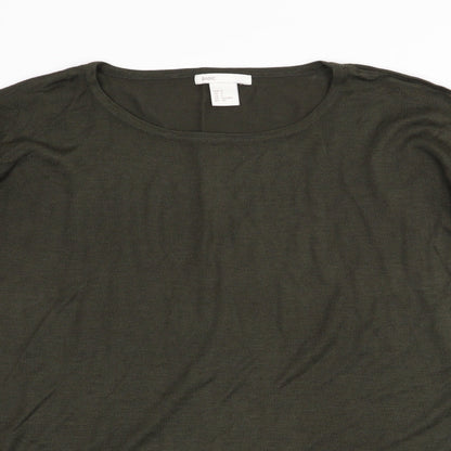 Preloved H&M  Womens Green   Basic T-Shirt Size S - Detail