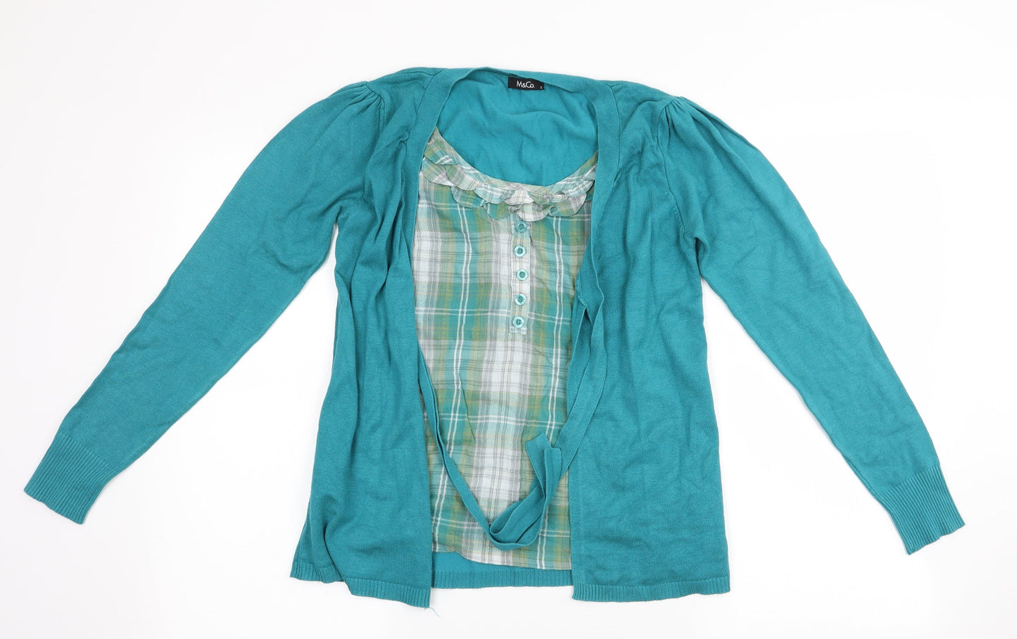 M&Co Womens Blue   Cardigan Jumper Size S