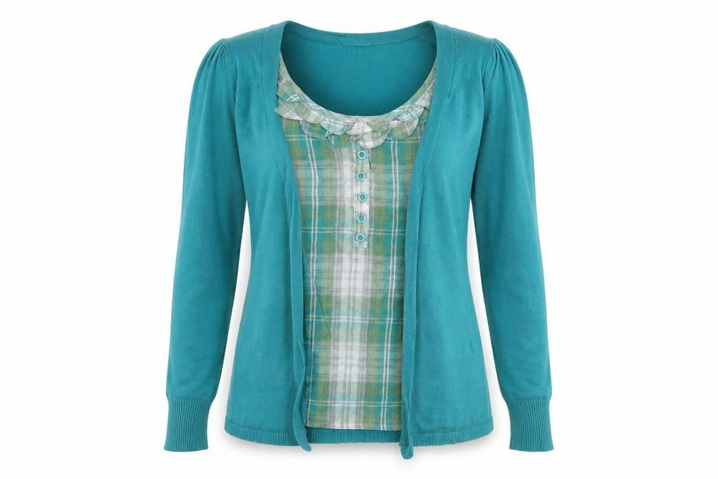 M&Co Womens Blue   Cardigan Jumper Size S