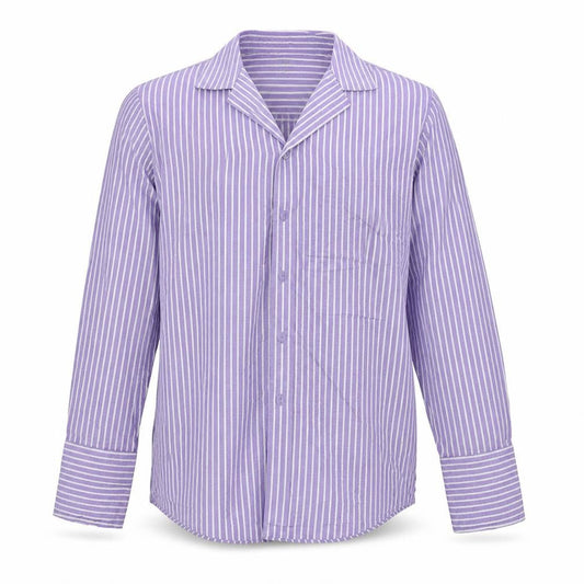 Taylor & Wright Mens Purple Striped   Button-Up Size 15.5