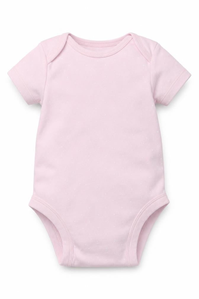 Pure Baby Girls Pink Polka Dot  Babygrow One-Piece Size 3-6 Months
