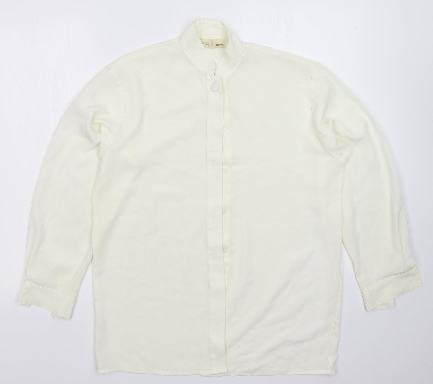 Laura Gribby Womens White   Basic Button-Up Size 10