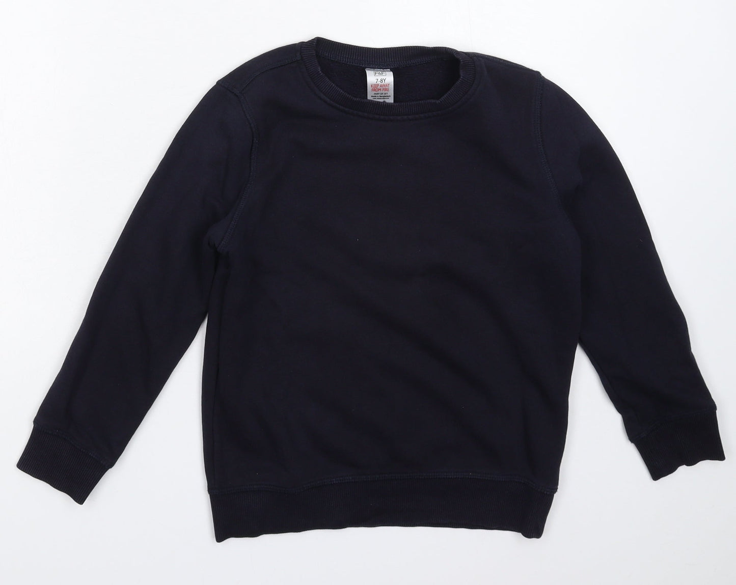 F&F Boys Blue   Pullover Sweatshirt Size 7-8 Years