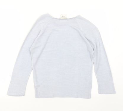 Next Womens Blue  Knit Pullover Jumper Size 10