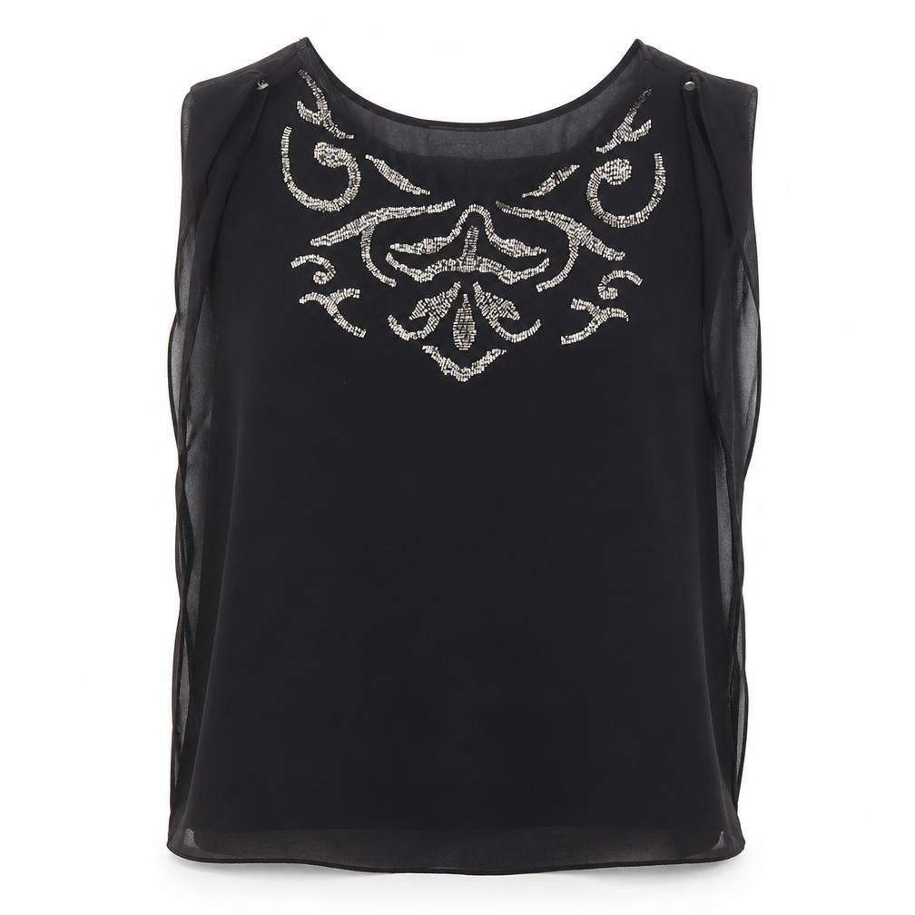 Oasis Womens Black   Basic Blouse Size 10