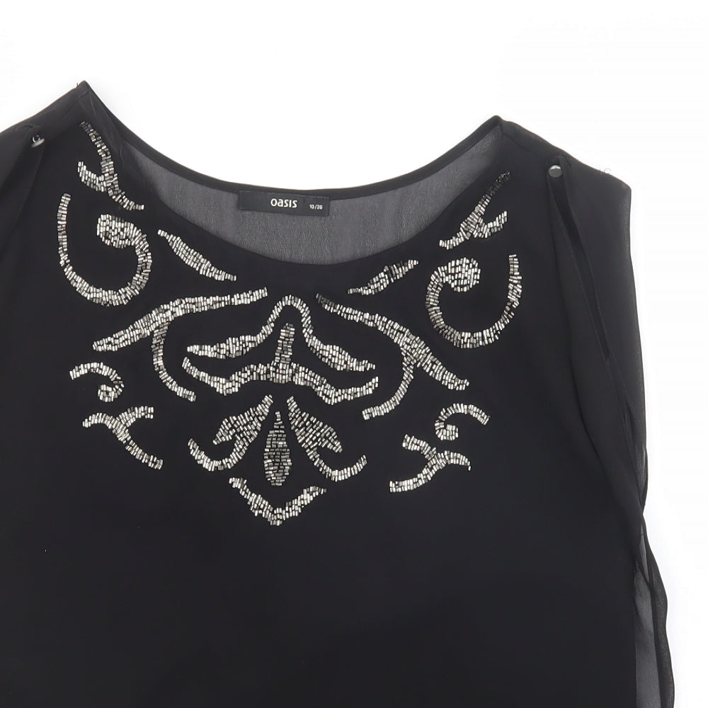 Oasis Womens Black   Basic Blouse Size 10