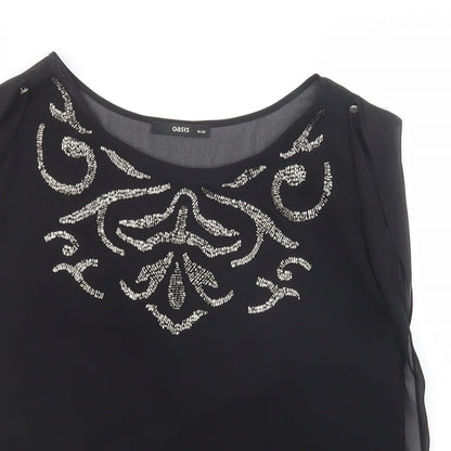 Oasis Womens Black   Basic Blouse Size 10