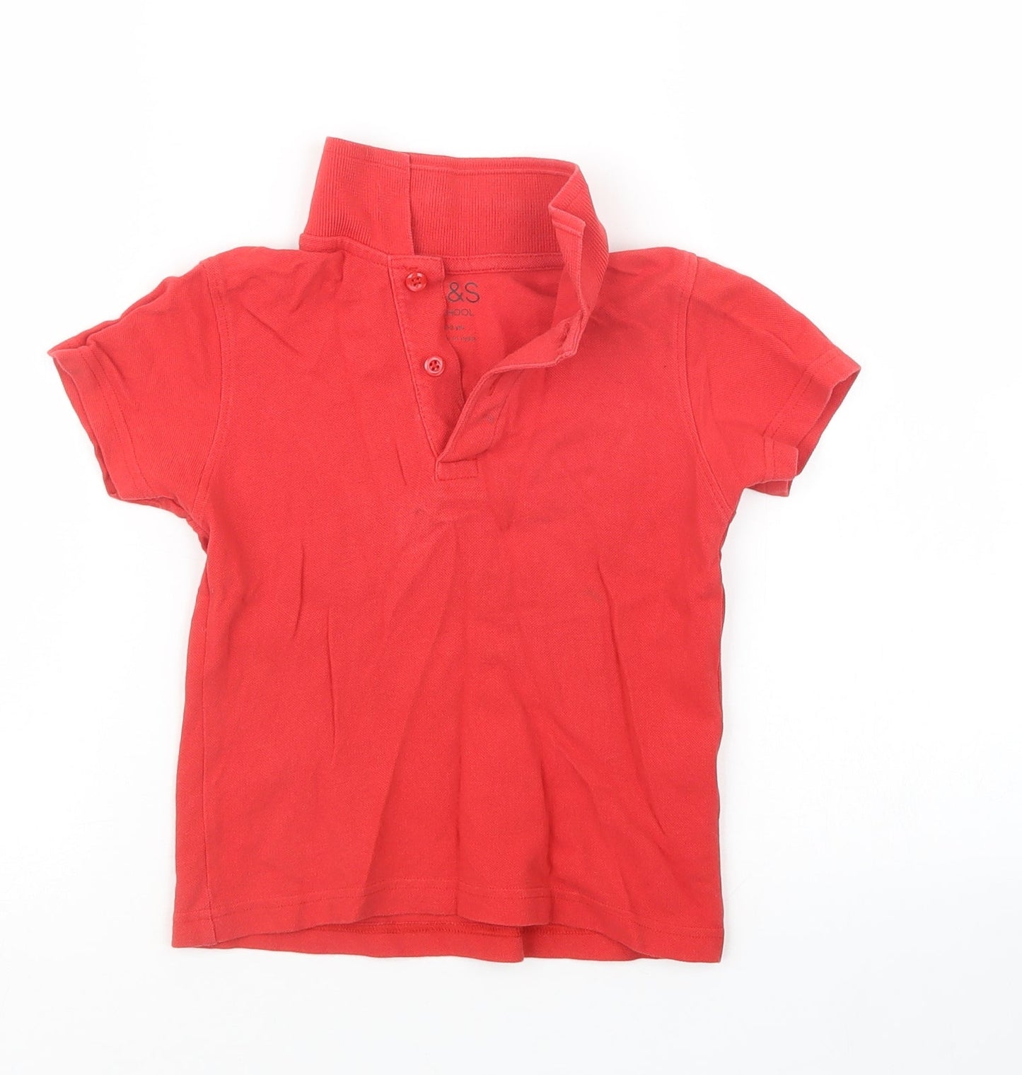 Marks and Spencer Boys Red   Basic Polo Size 2-3 Years