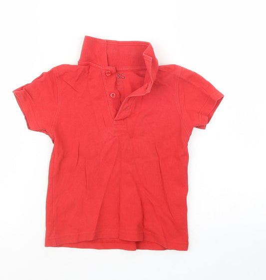 Marks and Spencer Boys Red   Basic Polo Size 2-3 Years