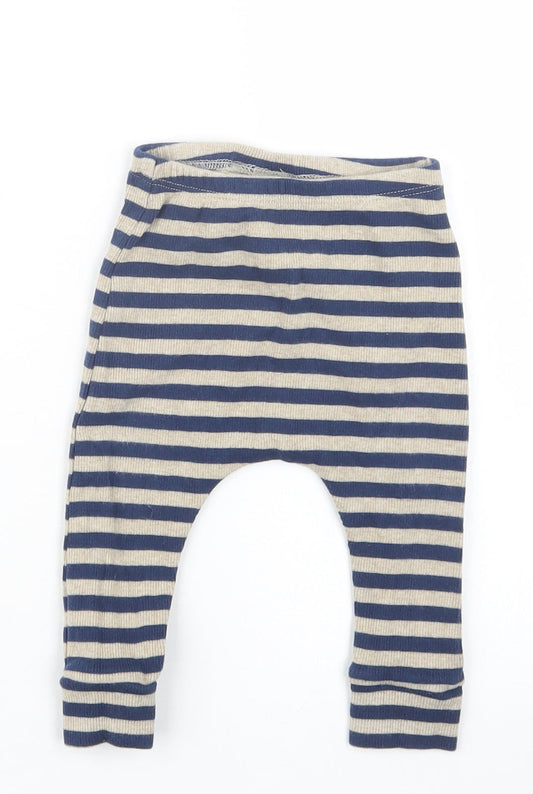 NEXT Boys Blue Striped  Capri Trousers Size 6-9 Months