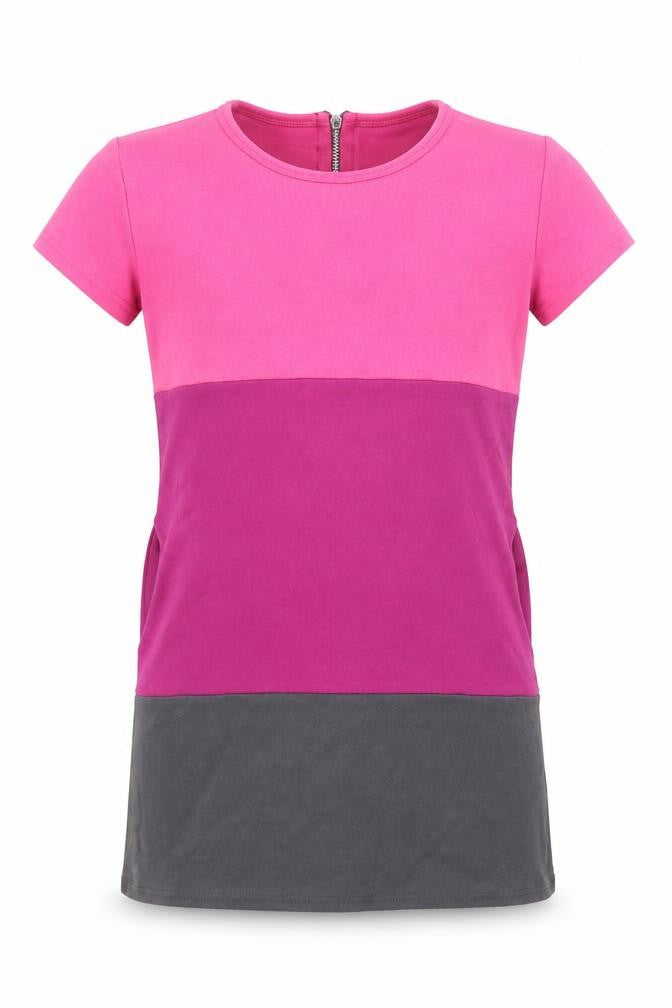 here there Girls Pink   Basic T-Shirt Size 11-12 Years  - Long
