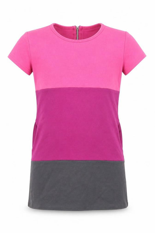 here there Girls Pink   Basic T-Shirt Size 11-12 Years  - Long