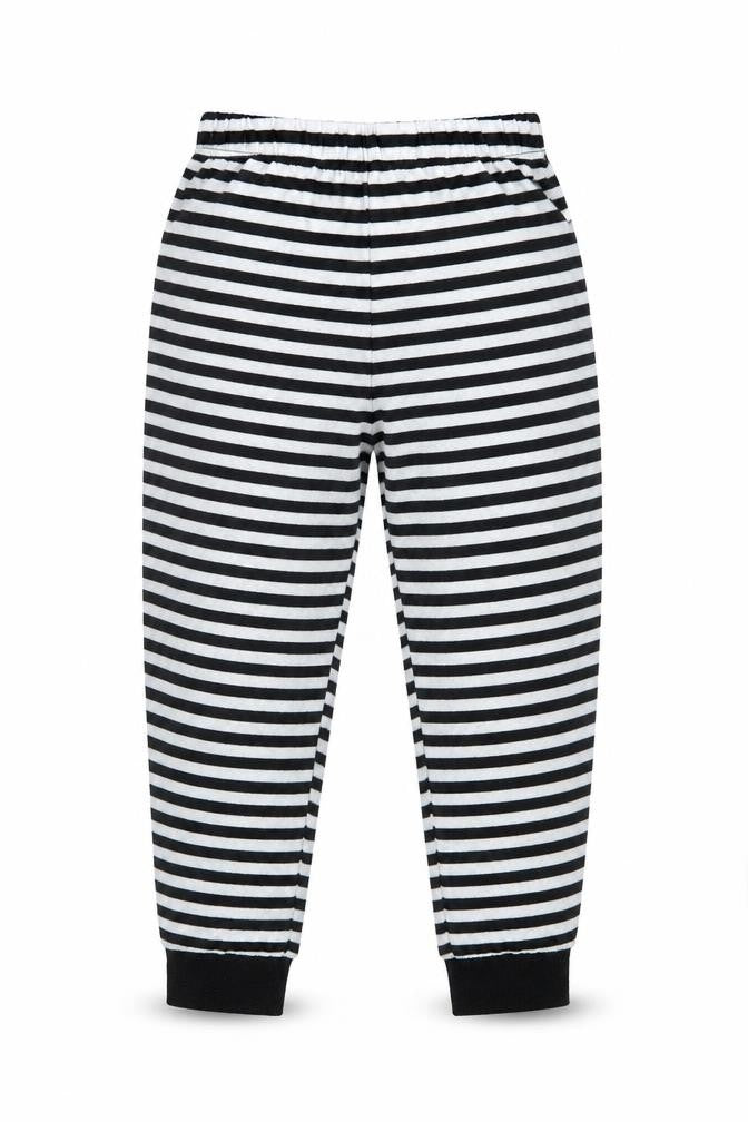Matalan Girls Black Striped  Capri Pyjama Pants Size 5 Years