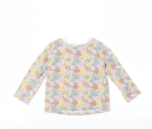 Matalan Girls Pink Floral  Basic T-Shirt Size 3-4 Years