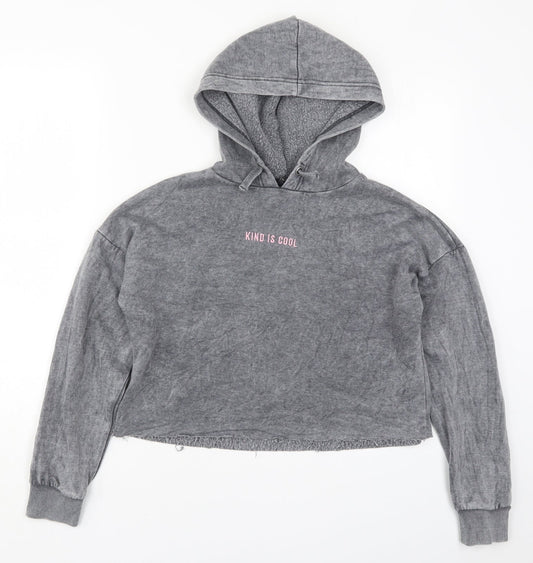 New Look Girls Grey   Pullover Hoodie Size 12-13 Years  - Kind is Cool