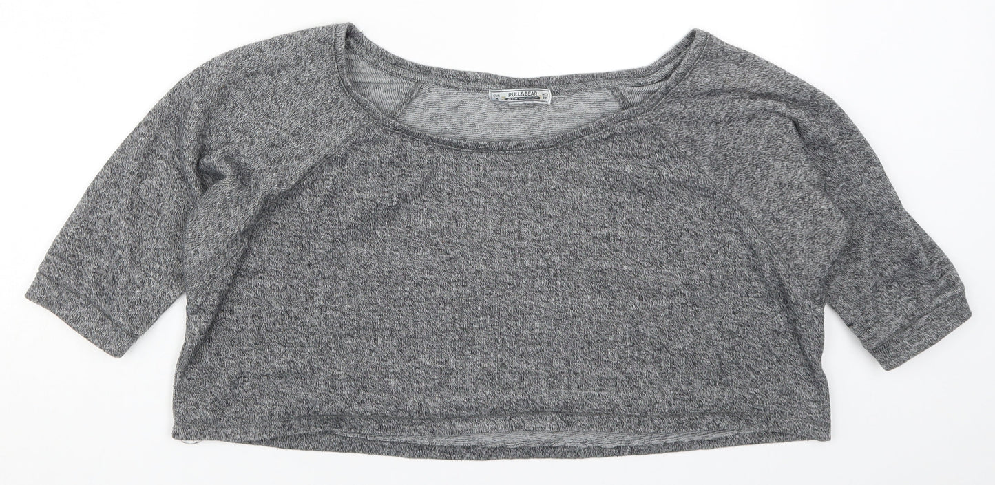 Pull & Bear Womens Grey   Pullover Sweatshirt Size M