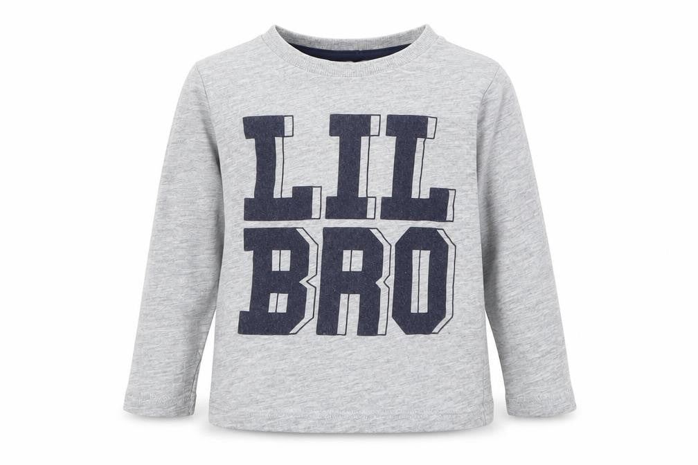 Very Boys Grey   Basic T-Shirt Size 18-24 Months  - Lil Bro