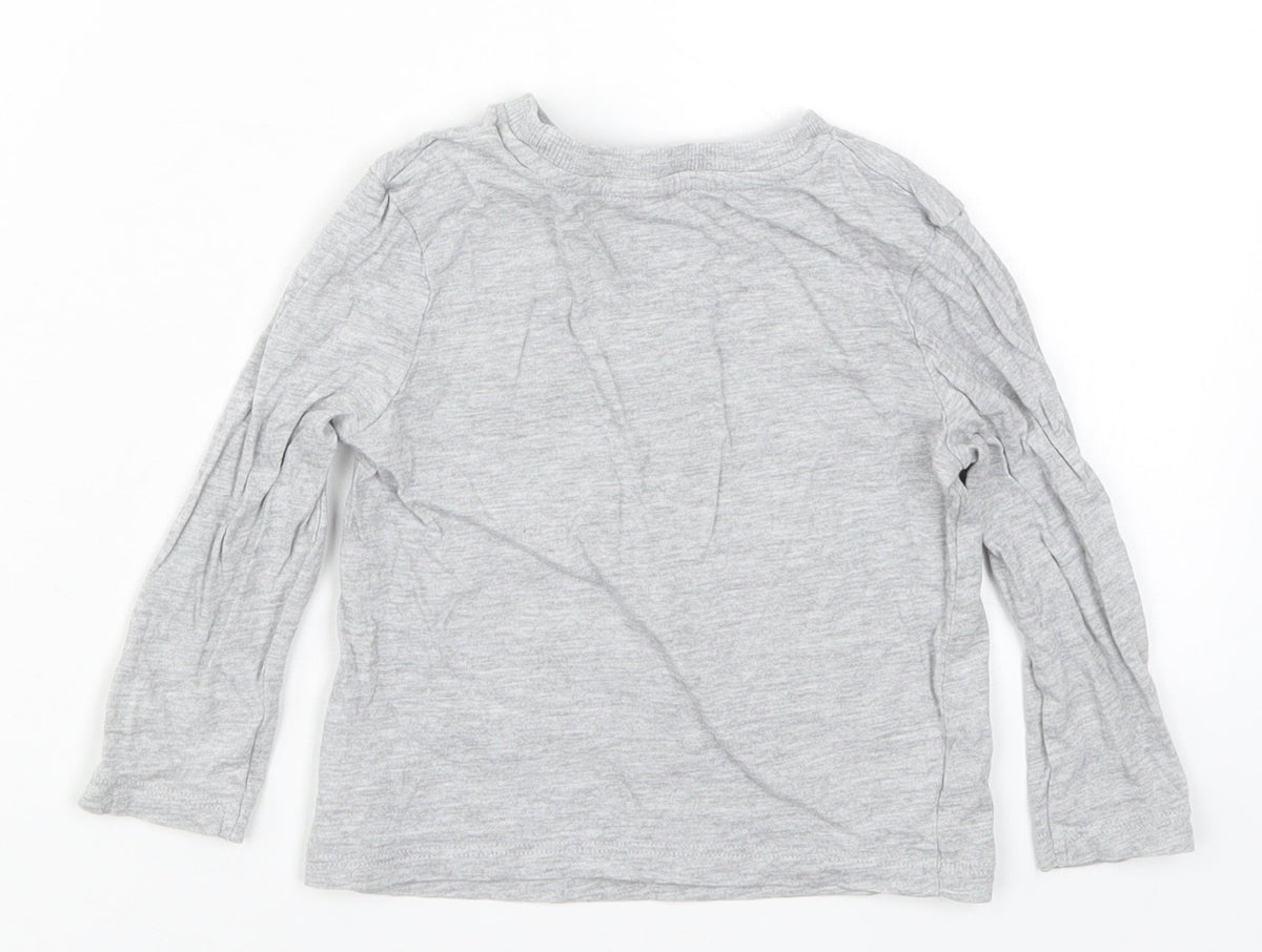Very Boys Grey   Basic T-Shirt Size 18-24 Months  - Lil Bro