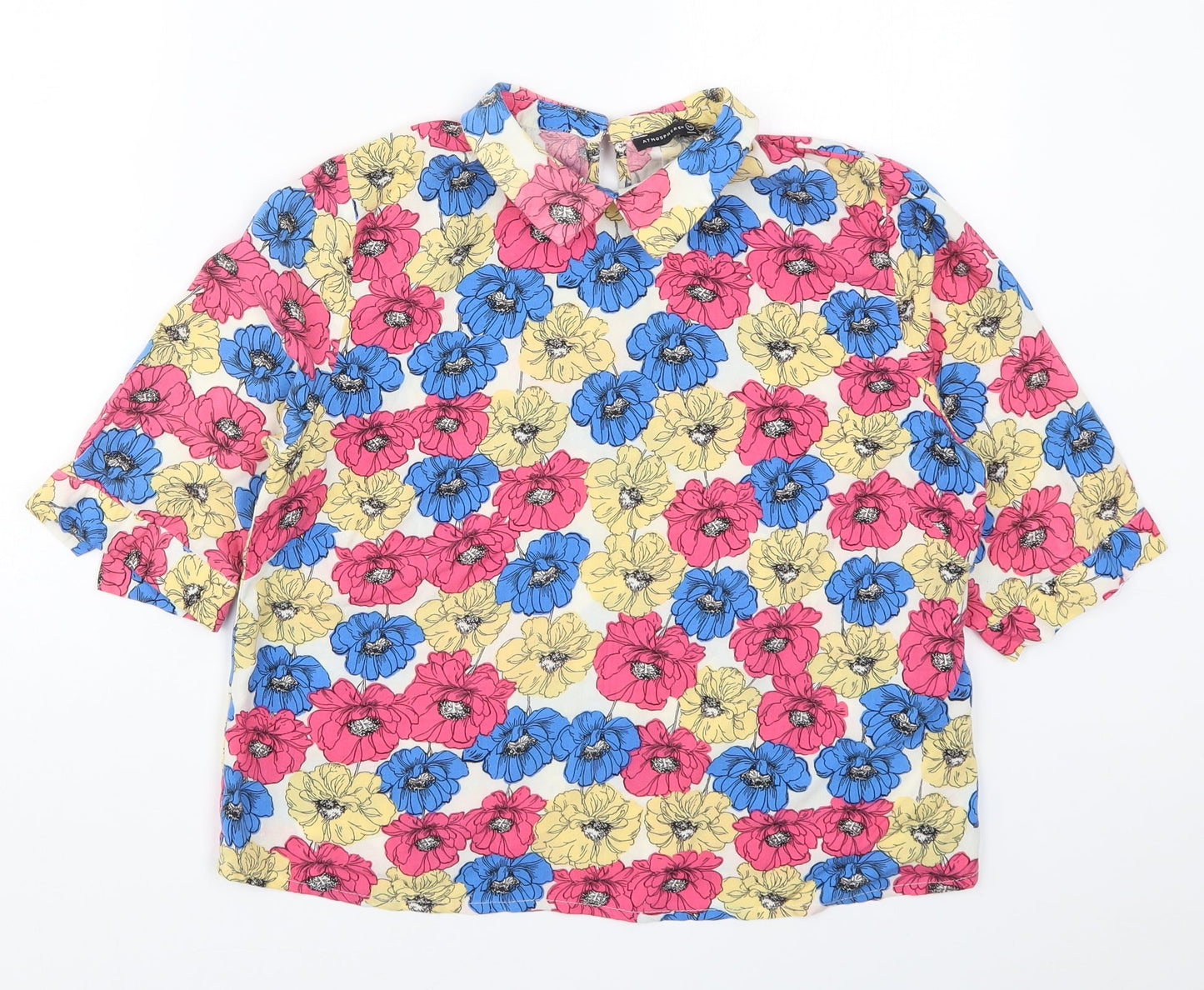Atmosphere Womens Multicoloured Floral  Basic T-Shirt Size 14
