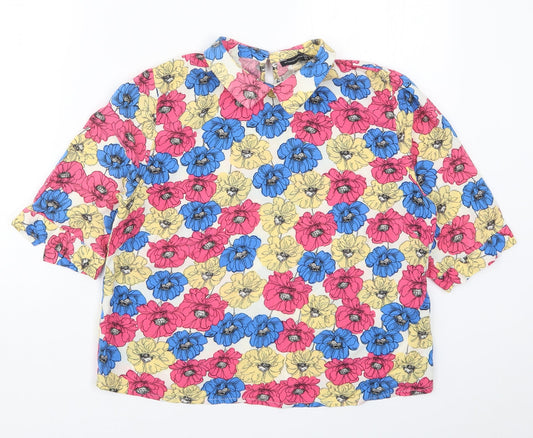 Atmosphere Womens Multicoloured Floral  Basic T-Shirt Size 14