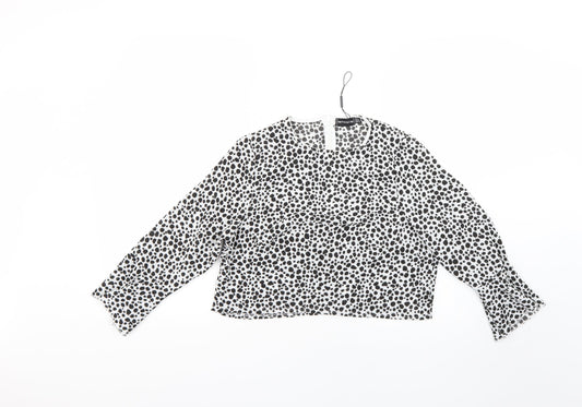 PRETTYLITTLETHING Womens Multicoloured Animal Print  Basic Blouse Size 12